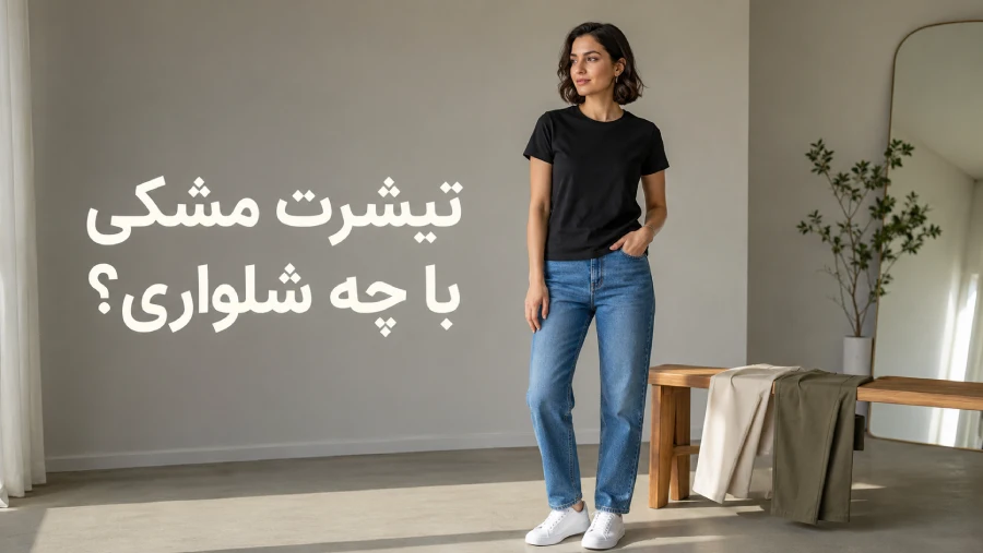 تیشرت مشکی را با چه رنگ شلواری ست کنیم؟ | رینبو شاپ