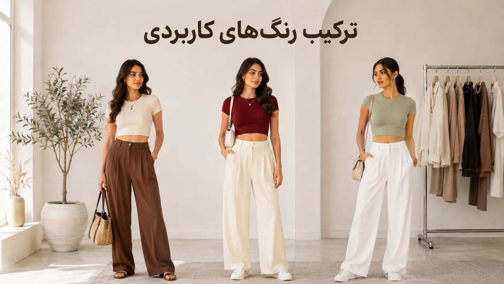 ایده ست کردن کراپ با شلوار برای فرمهای مختلف بدن