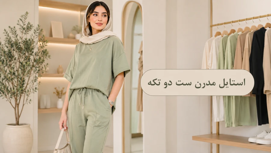 ست‌های دو تکه زنانه را چطور مدرن‌تر استایل کنیم؟ | رینبو شاپ